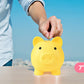 Pjdrllc Large Piggy Bank, Unbreakable Plastic Money Bank, Coin Bank For Girls And Boys, Large Size Piggy Banks, Practical Gifts For Birthday, Easter, Christmas (Yellow)