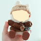 Clothes for Doll Accessories  Handcrafted 15cm-17cm for Labubu Doll  enhanced Knitted Sweater for Dolls Outfit with Accessories  Cute Clothes for Dolls Dress up Unique Style(Brown)