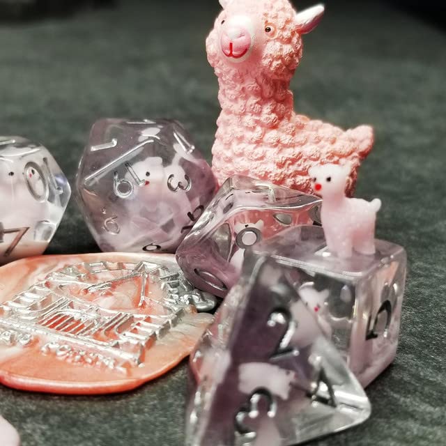 Sage's Portal Animal Familiars Resin DND Dice Set Polyhedral Dice Set for Dungeons and Dragons RPG Pathfinder Tabletop TTRPG (Ba