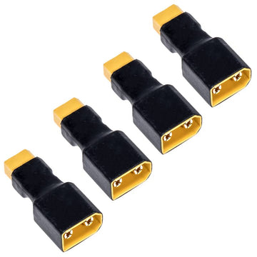LINSYRC 4-Pack XT60 Plug Female Connector to XT90 Plug Male Connector no Wire Adapter for RC Lipo Battery ESC