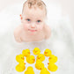 Yuerfeila Kids Bath Duck Toys 50 Pcs Mini Rubber Ducks Squeak And Float Duckies Baby Shower Toy Party Decoration For Toddlers Boys Girls (1.6’’)