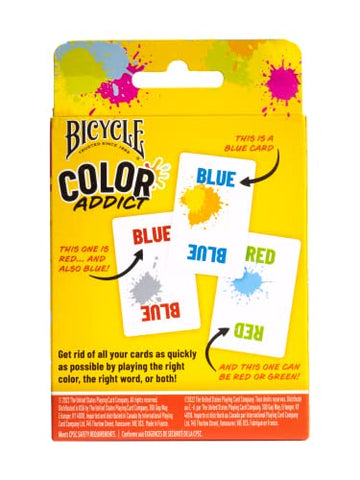 Bicycle Color Addict Matching Family Card Game, Up To 6 Players (Ages 7 And Up), Yellow