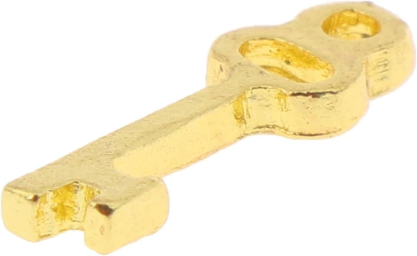 4 Set Gold 1/12 Miniature Door Knob Lock And Key Dollhouse Decoration Accessories