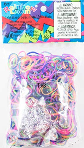 Rainbow Loom® Assorted Tie Dye Rubber Bands With 24 C-Clips (600 Count)