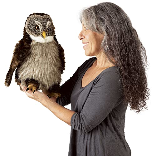Folkmanis 3135 Hooting Owl Hand Puppet, One Size, Multicolor