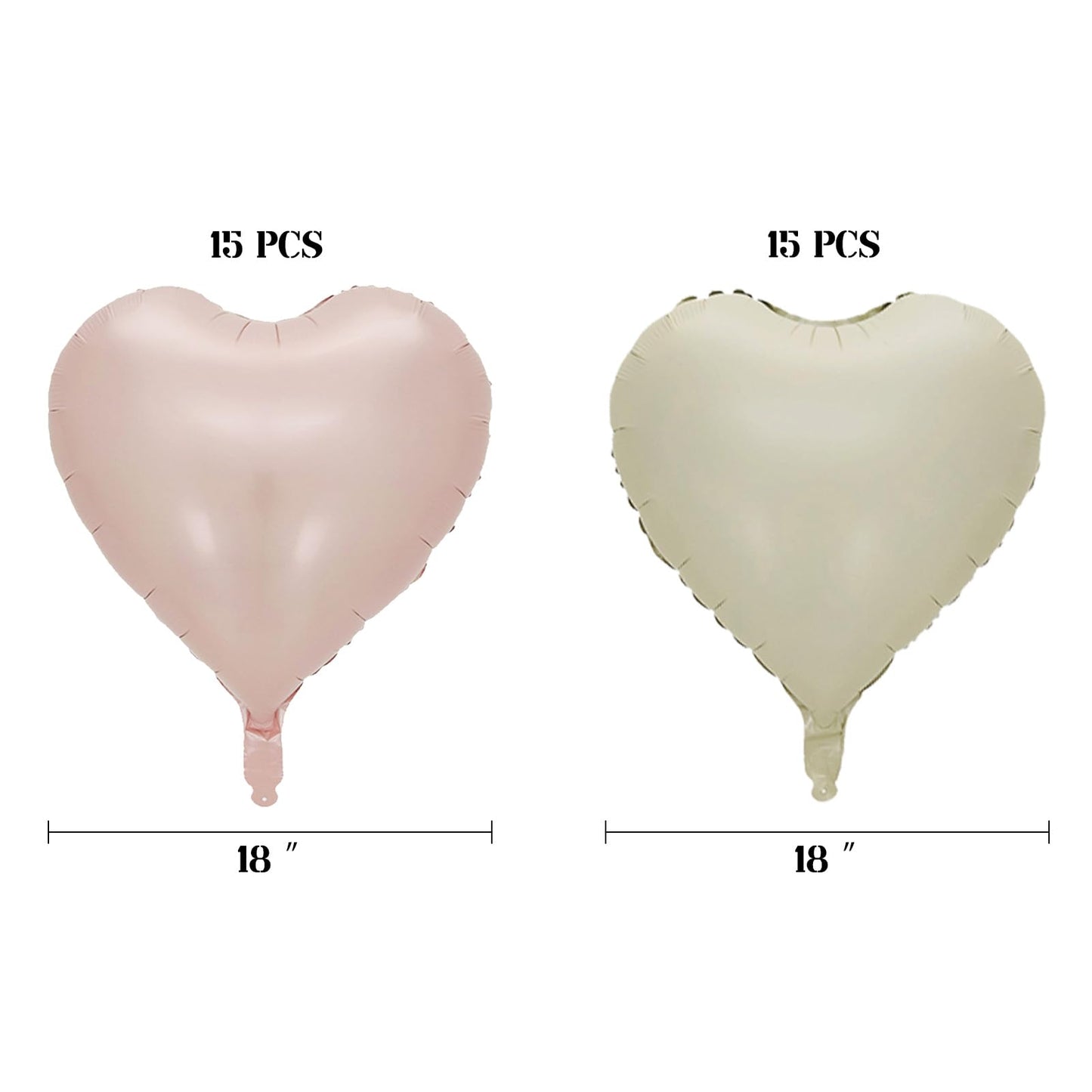 30 Pcs Cream Baby Pink Heart Balloons 18In Heart Shaped 18 Inch Balloons Helium Mylar Balloons Foil Balloon Decoration For Women