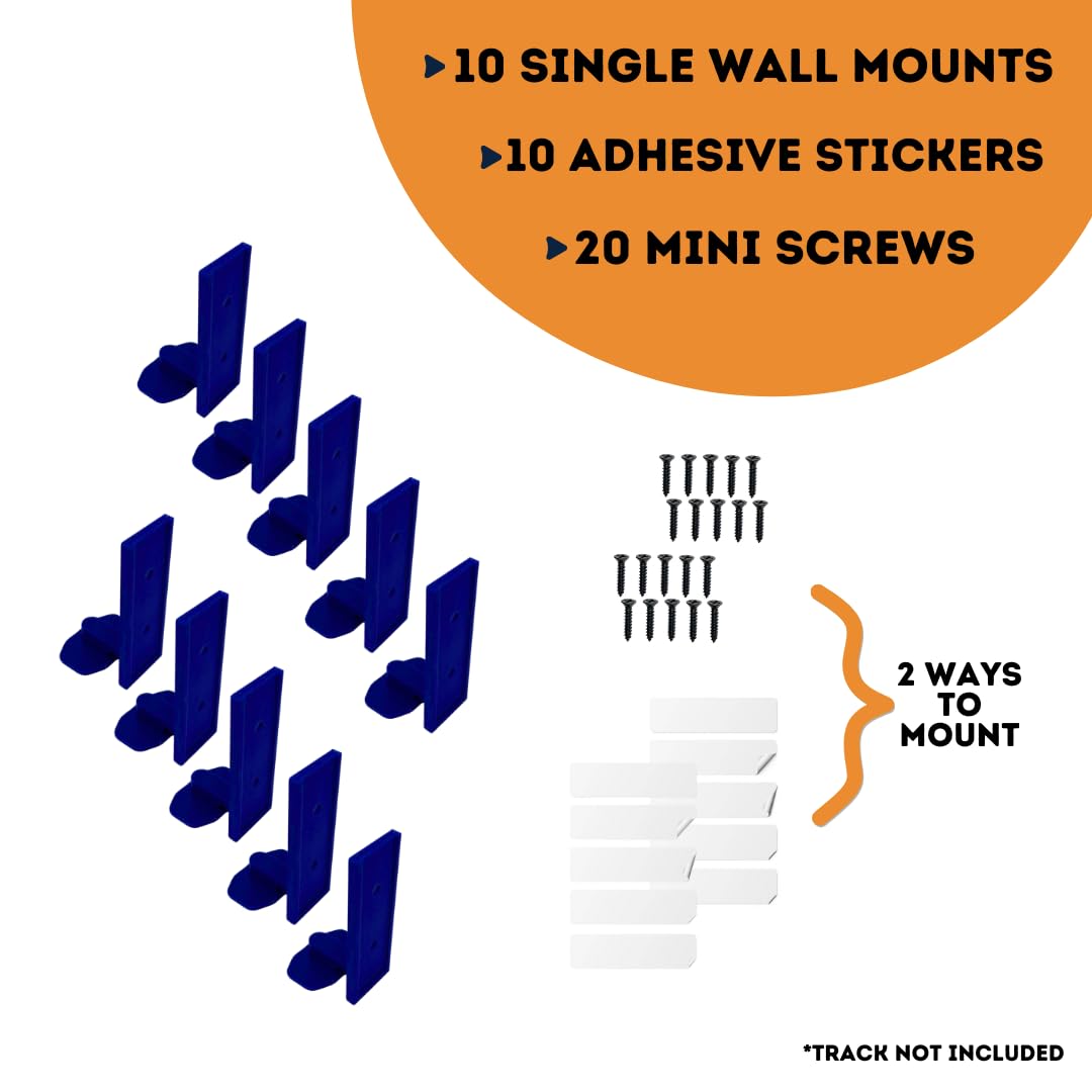 Racetrack Wall Connectors Compatible With Hot Wheels Tracks | Screw In Or Adhesive Version | Create Epic Racetracks | Made In Us
