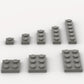 Classic Building Plate Assortment Pack, 100Pcs Dark Gray Bulk Plates With 8 Size Building Plate Base Plate, Compatible With Lego