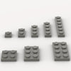 Classic Building Plate Assortment Pack, 100Pcs Dark Gray Bulk Plates With 8 Size Building Plate Base Plate, Compatible With Lego