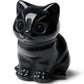 Duqguho Cat Decor Black Obsidian Cat Crystal Figurines Crystals Gifts For Cat Lovers Men Women Lucky Cute Cat Statue For Room De