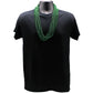 33 inch 07mm Round Metallic Dark Green Mardi Gras Beads - 6 Dozen (72 Necklaces)