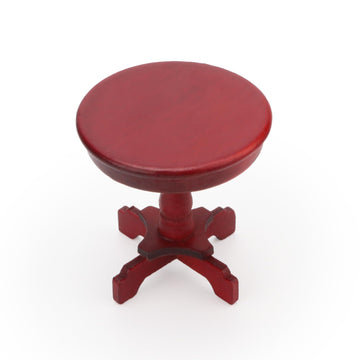 Miniature Dollhouse End Table 1:12 Scale Wooden Furniture Round Side Tea Table Model for Dollhouse Acessories Coffe Tables Livin
