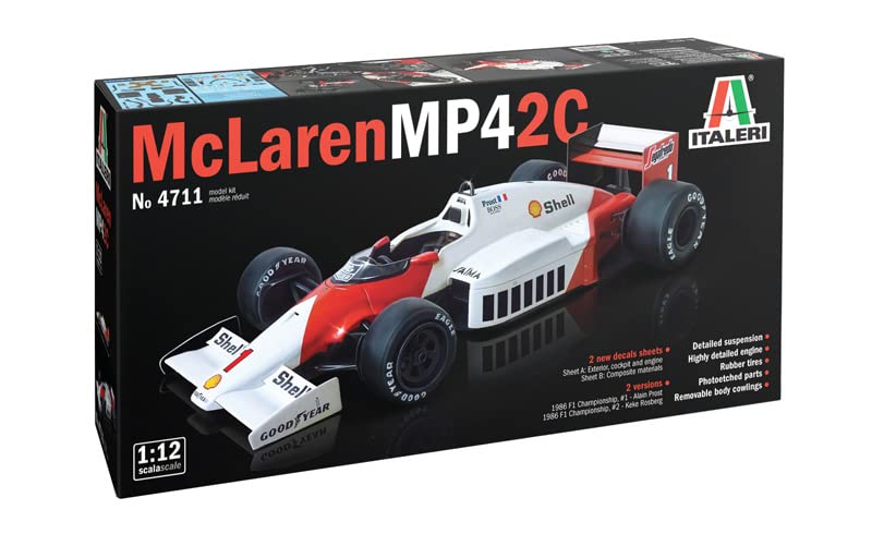 Italeri IT4711 1/12 McLaren MP4/2C, Japanese Instruction Manual Included (English Language Not Guaranteed)