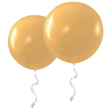 Oupking 36 Inch Big Round Balloons Gold Thick Giant Latex Balloons 6 Packs For Party Decorations