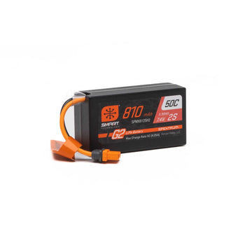 Spektrum 7.4V 810mAh 2S Smart G2 50C LiPo: IC2, SPMX812SH2