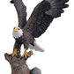 Stealstreet Ss-G-54164 Small Brown & White Bald Eagle Soaring From Tree Figurine, 6.75'