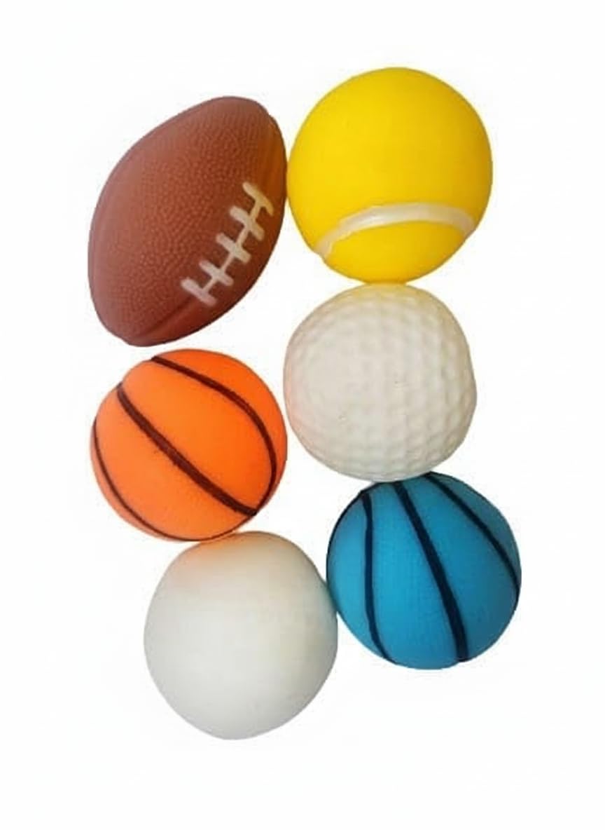 Cinnamon Roll Squeezy Sports Balls For Kids  6Pcs Soft Sensory Balls For Infants & Toddlers  Safe, Colourful, Motor Skill Deve