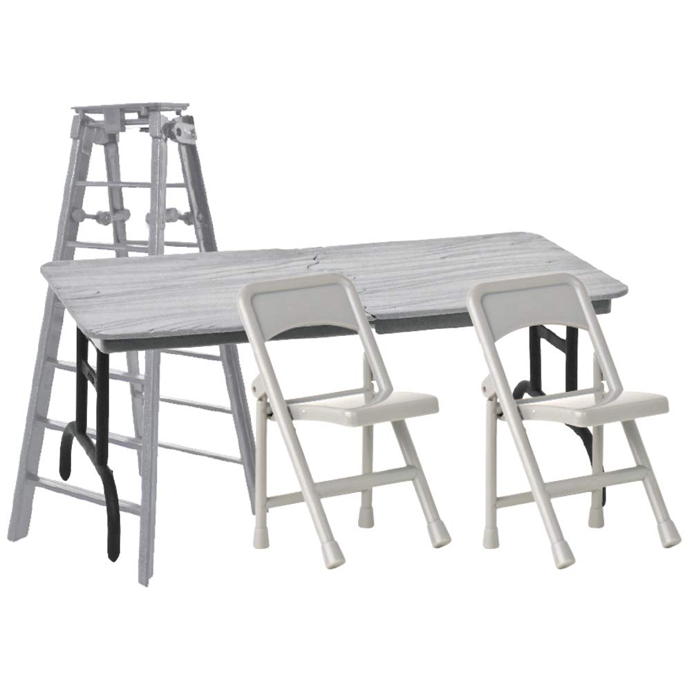 Ultimate Ladder, Table & Chairs Silver Playset For Wrestling Action Figures