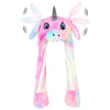 Ear Moving Jumping Hats Animal Plush Earflaps Movable dancing Ear Hat Cap for Halloween Easter Christmas Novelty Party(Unicorn, 