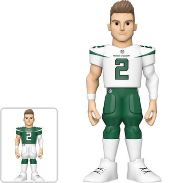 Tackle Football Figure Pack Funko Pop Gold Bundle: Team Players Zach Wilson New York + Justin Herbert Los Angeles W/ Chance Of C