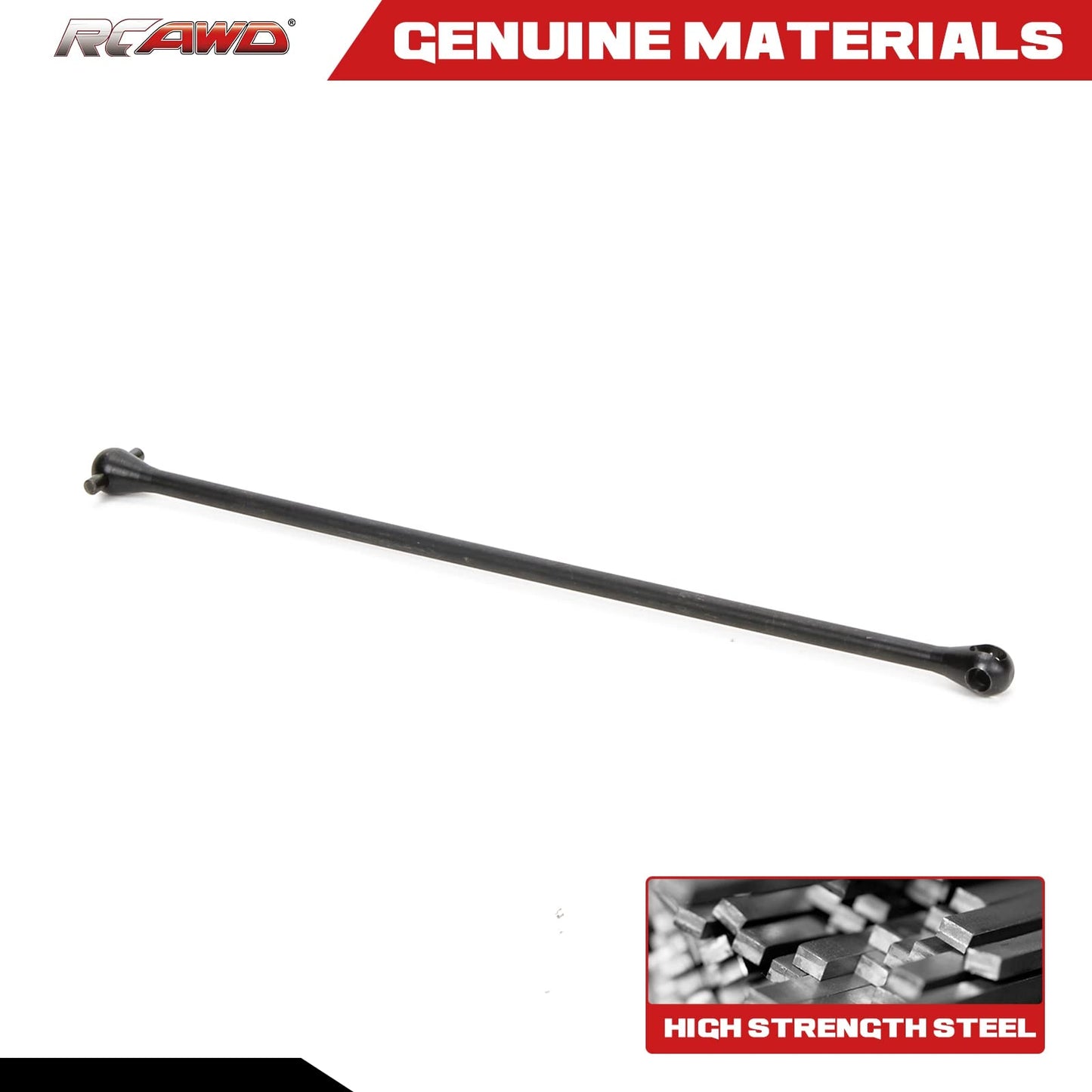 RCAWD CVD Driveshaft 201mm for 1/5 ARRMA KRATON 8S 4X4 BLX RTR & EXB Roller Upgrades Parts, Dogbone Hop Ups for #ARA310924 Black