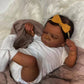 Tfjs Reborn Baby Dolls - Black Girl, 19 Inch Realistic Newborn, African American, Dark Skin Silicone