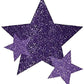 Amscan Stars Assorted Sizes Glitter Self-Adhesive Body Jewelry, 1, Purple