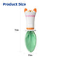 Evoceler Baby Rattles Shaker Toy - Fox with Tinkle Sounds & Green Fabric Tail, Silicone Soft Infant Tummy Time Toys with Texture