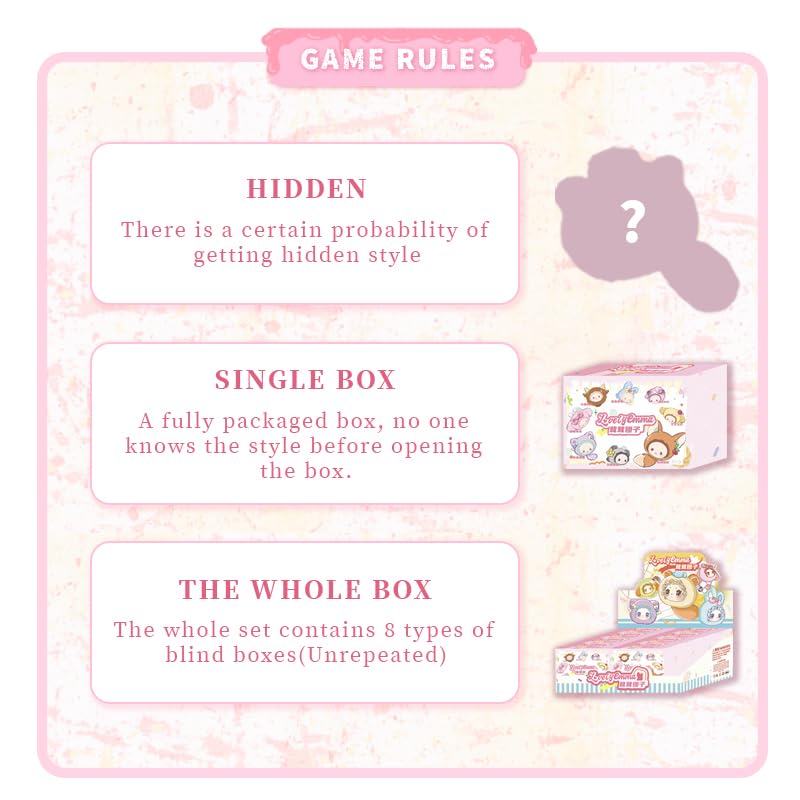 LUCKY EMMA Secret Forest Lovely Emma Dumpling Series Blind Box 8PCS Blind Bag Collection Toys Desktop Cute Blind Box Figures for Birthday Gifts