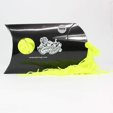 Twisted Stringz Yo-Yo Strings - Polyester - Solid Thick Yoyo String - 100 Pack (Yellow)