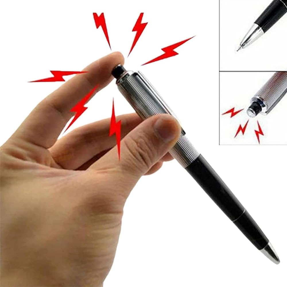 TypoGrove Electric Shock Pen Fun Joke to Friend Electric Shock Pencil Trick Prank Gag Gadget for Fool's Day Surprise