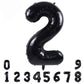 Toniful 40 Inch Black Large Numbers Balloons 0-9,Number 2 Digital 2 Helium Balloons,Foil Mylar Big Number Balloons For Birthday