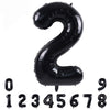 Toniful 40 Inch Black Large Numbers Balloons 0-9,Number 2 Digital 2 Helium Balloons,Foil Mylar Big Number Balloons For Birthday