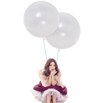 In-Jooyaa 24 Inch Latex Big Round Balloons 7 Pack Clear Thick Giant Balloons For Photo Shoot Wedding Baby Shower Birthday Party