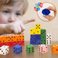 80PCS Foam Dice Set Small Colorful Dices with Number Dots for Math Game Building Toys Classroom Educational Toy Entertainment fo
