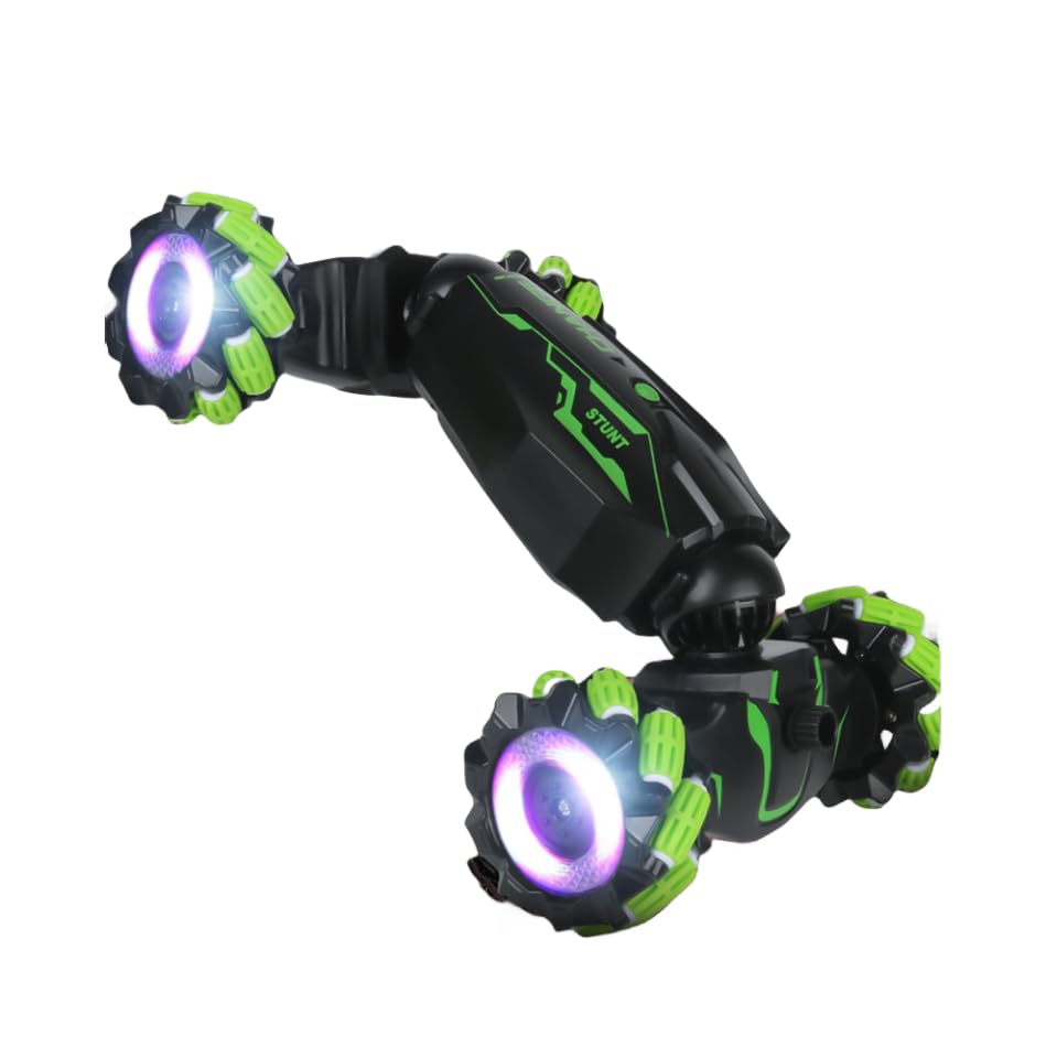 LOOZIX Upgraded Hand Gesture Sensing RC Stunt Car with Lights Music, Spray Fog Gesture RC Car Remote Controll Transformed Car 36