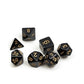 Sirius Dice Sdz000203 Sirius Dice - Black & Gold - Set Of 7