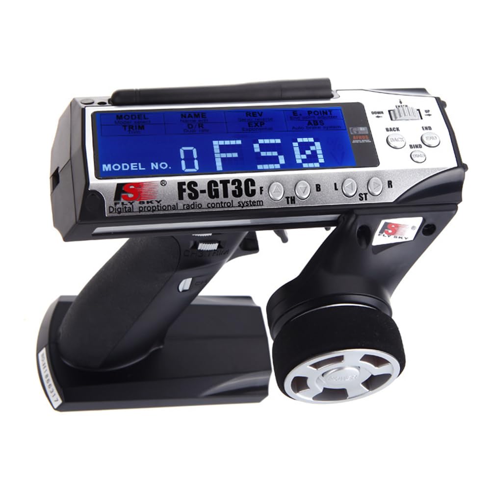 Flysky FS-GT3C RC Transmitter and Receiver FS-GR3E, 2.4GHz Radio Controller for RC Car Boat