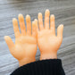 fnqiank 30 Pcs Miniature Rubber Finger Puppets - Cute Tiny Hands for Gifts, Puppet Shows, Pranks & Party Favors