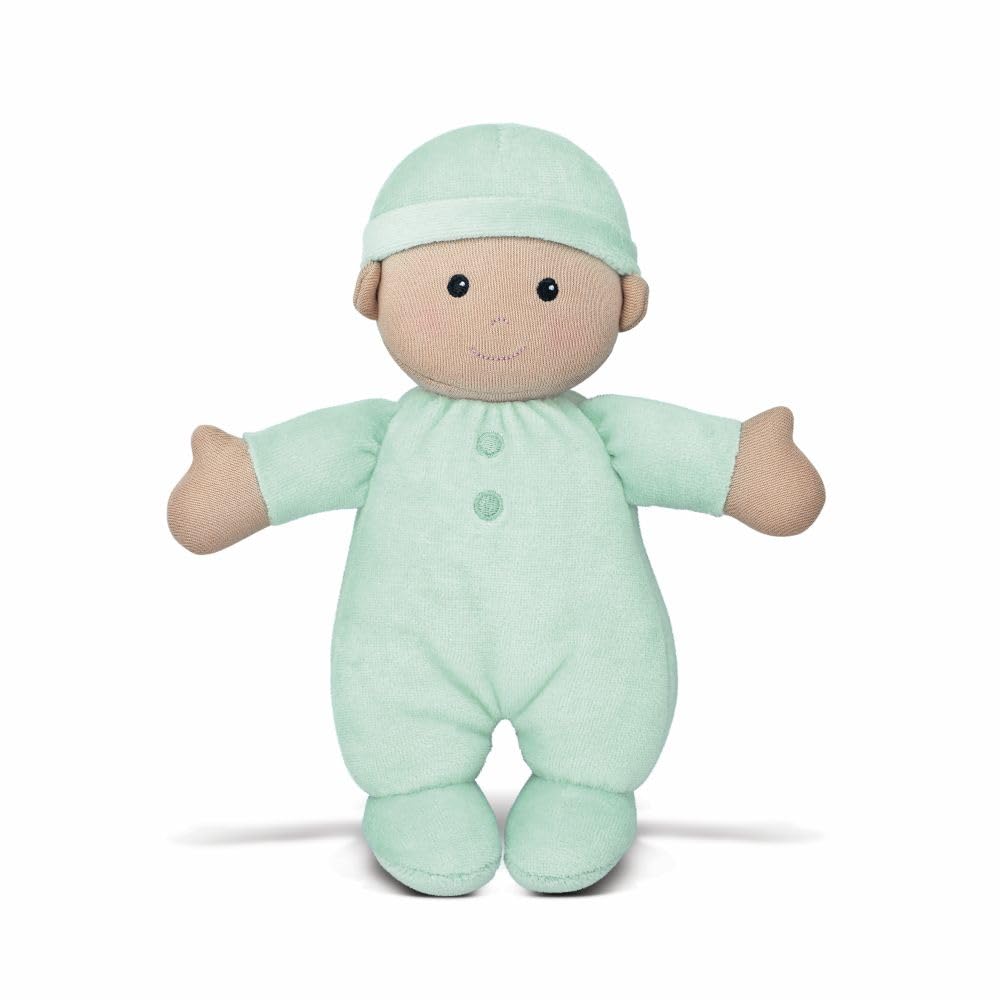 Apple Park Kids 9 Soft First Baby Doll | NonToxic, CornFiber Filled, Hypoallergenic, 100% Organic Cotton for 0m+ | Baby Doll