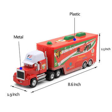 Svorufy Car 2 3 Toys, Truck And Car Set, Movie Car, Metal And Plastic Material, Children'S Christmas And Birthday Gifts (Frances