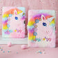 YOYTOO Unicorn Diary for Girls with Lock and Keys, Plush Unicorn Journal Notebook for Kids, Secret Lock Diary with 160 Lined Pag