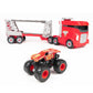Monster Jam, Official 2-in-1 Launch N Go Hauler Playset and Storage with Exclusive Monster Truck, 1:64 Scale Kids Toys for Boys