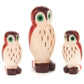 Alexander Taron 159-031 Dregeno Figures-Owl Family Set Of 3, Brown
