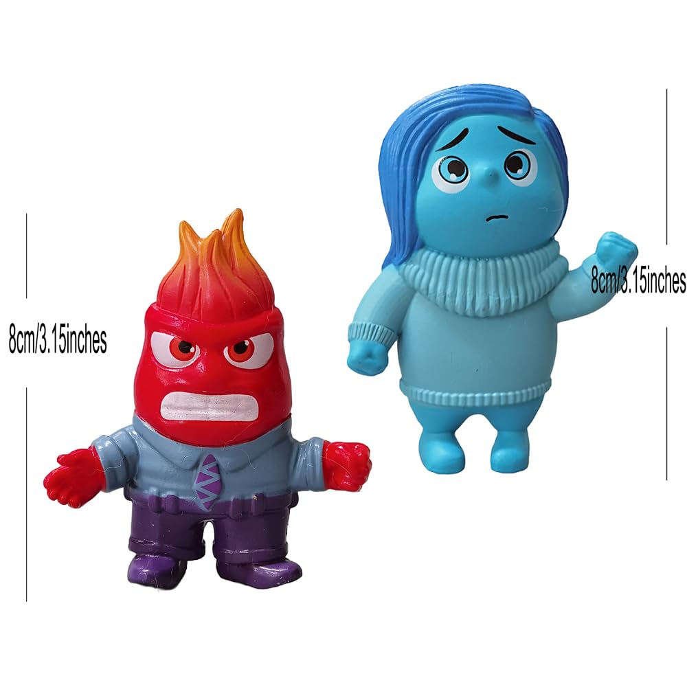 suliutoys 6 Pack Inside Out Action Figures Toy Playsets, All The Feels Figure Including Joy, Sadness, Anger, Anxiety, Disgust, F
