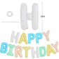TONIFUL 16 Inch Colorful Mylar Foil Birthday Balloons Banner for Adults & Kids - Creamy Macaron Party Decorations Supplies