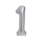 JUST PARTY 16 Inch Silver 1 Number Foil Balloons for Birthday/Anniversary/Bachelorette/Wedding/Farewell & Other Ocassions, Make 