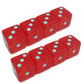 micoshop 10 Pcs 19mm 6 Sided Dice D6 RPg D&D game Transparent Red + Bag Set