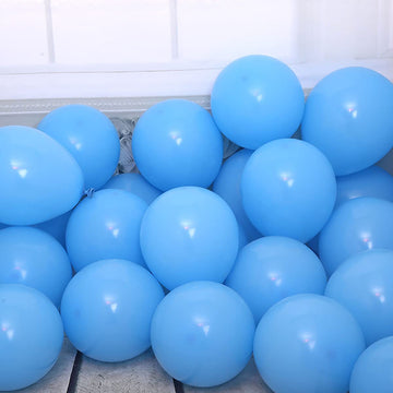 Kalor 5 Inch Light Blue Balloons,100 Pcs Matte Latex Balloons, Helium Balloons For Garland Arch,Happy Birthday Party, Baby Shower Decorations, Wedding Decorations