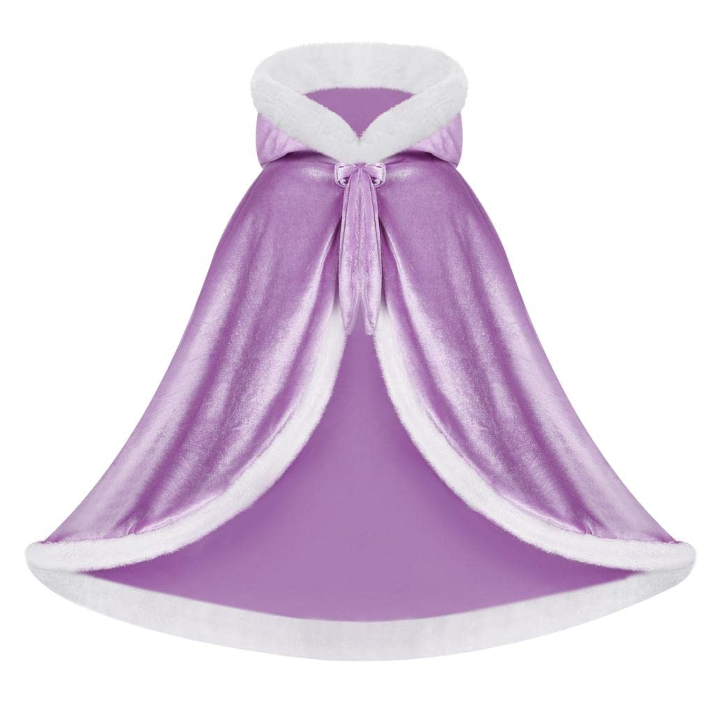 Visofayo Girls Dress Up Hodded Cape Toddler Costume For Princess Cloaks